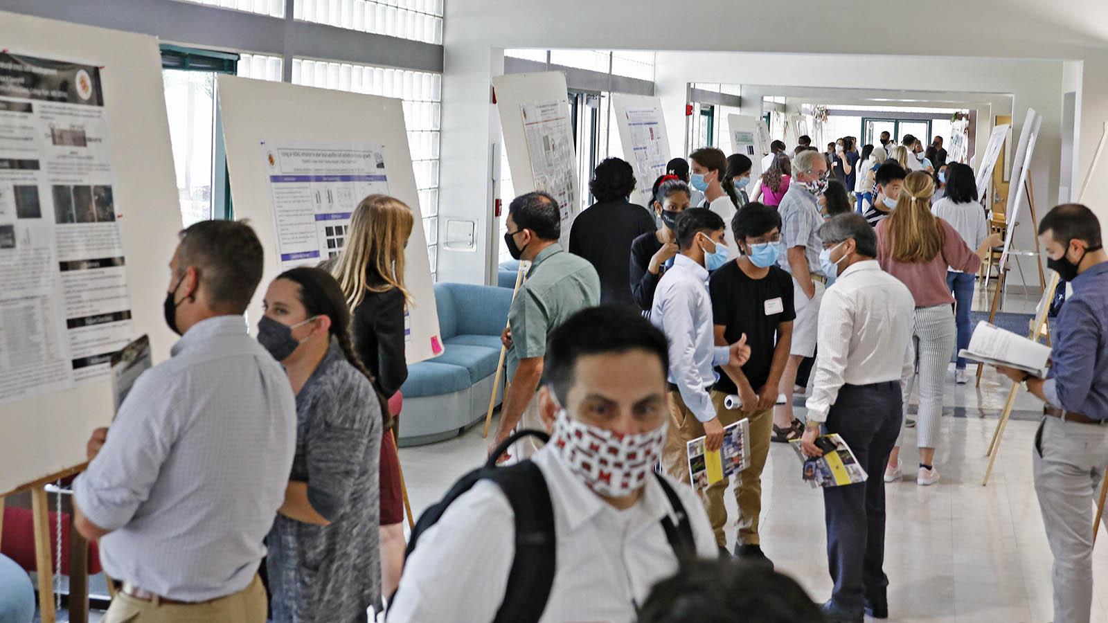 Symposium poster session in concourse